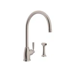 Rohl U.4846LS-STN-2 Holborn Kitchen Faucet With Side Spray Satin Nickel. Fixed Price $2034.00.