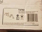 Delta T4792 Addison 2-HANDLE Roman Tub With Handshower Trim In Polished Chrome. Fixed Price $229.99.