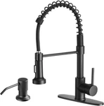 Stainless Steel Kitchen Faucet With Pull Down Sprayer & Soap Dispenser. Fixed Price $99.99.