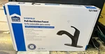 Project Source Everfield Kitchen Faucet Matte Black Pull-out Sprayer +deck Plate. Fixed Price $79.88.