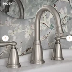 Moen Banbury 8'' Widespread Double Handle High-arc Bathroom Faucet 84947SRN. Fixed Price $60.00.
