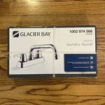 Glacier Bay Aragon 4 In. Centerset 2-HANDLE Laundry Utility Faucet Chrome. Fixed Price $29.98.