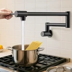 Pot Filler Faucet 25.6 Over Stove Wall Mount Stainless Steel Matte Black Kitchen. Fixed Price $154.99.