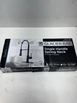 Glacier Bay 1 Handle Spring Neck Pull Down Sprayer Faucet Matte Black. Fixed Price $40.00.