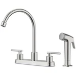 Appaso Kitchen Faucet With Side Sprayer, 2-HANDLE High Arch Brushed Nickel. Fixed Price $56.17.
