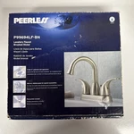 Peerless Apex Two Handle Centerset Bathroom Faucet P99694LF-BN, Brushed Nickel. Fixed Price $35.99.