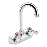 4" Wall Mount Commercial Hand Sink Faucet With 3-1/2" Gooseneck Spout, Brass .... Fixed Price $154.70.
