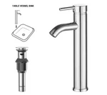Bwe Single Hole Handle Bathroom Vessel Sink Faucet With Drain Assembly. Fixed Price $40.00.