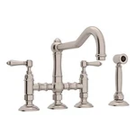 Rohl A1458LMWSSTN-2 Country Kitchen Bridge Style Faucet With Sidespray,. Fixed Price $1287.80.