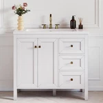 Bathroom Vanity 36 Inch White Sink Cabinet 2 Soft Close Doors Yitahome Resin. Fixed Price $649.99.