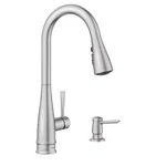 Moen Birchfield Touchless Single-handle Pull-down Sprayer Kitchen Faucet Spot. Fixed Price $150.00.