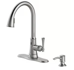 Glacier Bay Hemming Touchless Pull-down Sprayer Kitchen Faucet Stainless. Fixed Price $89.72.