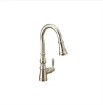 Moen S73004NL Weymouth Shepherd's Hook Pulldown Metal Faucet - Polished Nickel. Fixed Price $650.00.