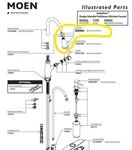 Moen Wand Spot Resist Stainless For Sabelton Kitchen Faucet 87161SRS. Fixed Price $36.00.