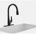 The Bold Of Kohler Bevin Matte Black Pull Down Kitchen Faucet. Fixed Price $130.00.