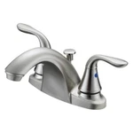 Aqua Plumb Two Handle Bathroom Faucet, W/pop-up, Satin Nickel. Fixed Price $40.99.