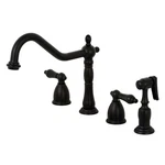 Kingston Brass KB179.ALBS Heritage 1.8 Gpm Widespread Kitchen - Black. Fixed Price $389.97.