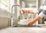 Moen 7185C Brantford Chrome Handle Kitchen Faucet W/ Pulldown Spout. Fixed Price $149.99.