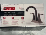 New Delta Archdale 25798LF-RB Center Set Venetian Bronze Bathroom Faucet & Drain. Fixed Price $85.00.