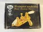 Spa Designer Lavatory Faucet Polished Brass White Handle New In Open Box TIH44. Fixed Price $59.28.