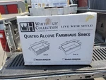 Whitehaus Collectio Fireclay Farmhouse Apron Sink, White, Reversible, WHQ330. Fixed Price $699.99.