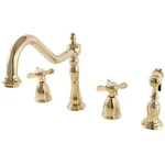Kingston Brass KB1792BEXBS Widespread Kitchen Faucet With Sprayer. Fixed Price $171.95.