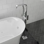 Alfi Brand AB2180 Floor Mount Tub Filler With Shower Head Polished/brushed. Fixed Price $739.00.