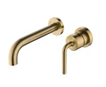 Flynama Wall-mount Single-handle Bathroom Faucet Brushed Gold. Fixed Price $79.99.