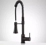 Signature Hardware Steyn Kitchen Faucet With Spring Spout, Dark Antique Bronze. Fixed Price $256.45.