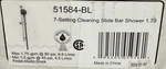 Delta 51584-BL 7-SETTING Slide Bar Hand Shower With Cleaning Spray -matte Black. Fixed Price $149.95.