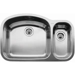 Blanco 440246 Wave 1-1/2 Basin Undermount Stainless Steel Kitchen Sink With 6". Fixed Price $362.00.