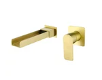 Perliria Inc Single-handle Wall-mount Roman Tub Faucet, Ultra-long Brushed Gold. Fixed Price $95.00.