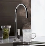Dornbracht Tara Hot & Cold Water Dispenser Brushed Dark Platinum 17861875-99. Fixed Price $1300.00.