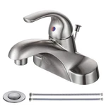 Wowow Bathroom Faucet 1 Handle Low Arc Single 4 Inch A.brushed Nickel. Fixed Price $63.99.