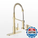Casavilla Gold Kitchen Faucet Soap Dispenser Pull Down Sprayer. Fixed Price $124.12.
