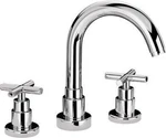 Whitehaus WHLX79214-BN Brushed Nickel Gooseneck Widespread Bathroom Faucet. Fixed Price $329.00.