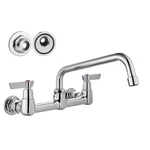 Airuida Wall Mount Commercial Kitchen FAUCET,8 Inches Spout, Chrome Polish. Fixed Price $90.99.