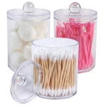 3 Pack Plastic Cotton Swab Ball Pad Holder,acrylic Qtip Holder,bathroom Canis.... Fixed Price $12.49.