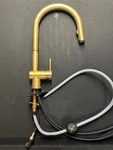 Riobel Azure 1.5 Gpm Brushed Gold Single Hole Pull Down Kitchen Faucet - AZ201BG. Fixed Price $270.00.