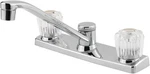 Pfirst Series Kitchen Faucet 2-HANDLE Chrome Acrylic Handles, G1351100. Fixed Price $89.44.