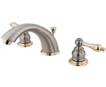 Kingston Brass Victorian Deck Mounted Widespread Faucet, Satin Nickel/pol.. Fixed Price $89.99.