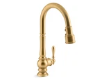 Kohler K-99259-2MB Pull-down Kitchen Sink Faucet Vibrant Brushed Moderne Brass. Fixed Price $899.99.