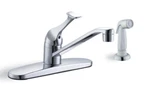Glacier Bay Single-handle White Side Sprayer Kitchen Faucet Chrome. Fixed Price $60.90.