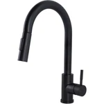 Hotis Black Kitchen Faucet Pull Down Sprayer, High Arc Stainless Steel Sink. Fixed Price $74.51.