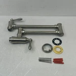 Delta Traditional Wall Mount Pot Filler Kitchen Faucet Stainless Steel 1177LF-SS. Fixed Price $437.96.