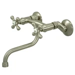 Kingston Brass KS216SN 6-INCH Adjustable Center Wall Mount Bathroom Faucet, Brus. Fixed Price $194.32.