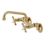 Kingston Brass KS113PB Essex Two Handle Wall Mount Kitchen Faucet. Fixed Price $190.38.