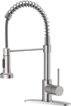 Owofan Kitchen Faucet With Pull Down Sprayer Brushed Nickel Stainless Steel 1 Ha. Fixed Price $58.79.