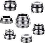 Hotop 7 Pieces Faucet Adapter Kit, Kitchen Sink Brass Aerator. Fixed Price $14.76.