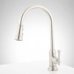 Signature Hardware 448172 - Kitchen Faucet In Brushed Nickel. Fixed Price $239.99.